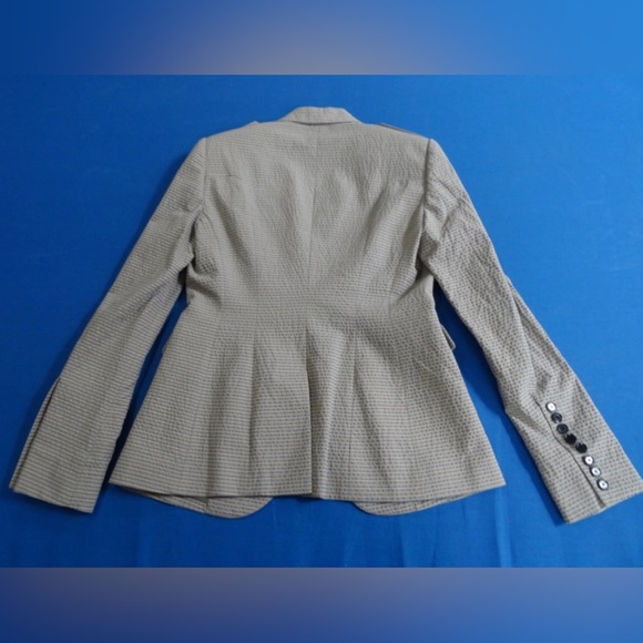 Burberry London Women’s Pin Striped Pant Suit Pale Flint Blue Sz 8 Cotton NWT - Picture 12 of 16